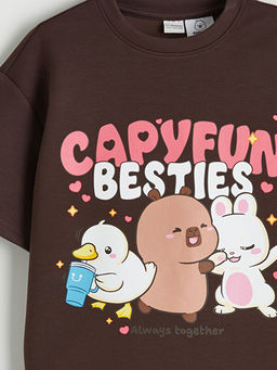 Capyfun Bask?l? K?z ?ocuk Soft Touch Ti??rt