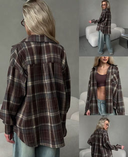 K12702 Рубашка OVER SIZE ТМ_РОЗОВЫЙ - Brand фото 3