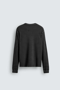 CHECK TEXTURED T-SHIRT - Zara фото 7