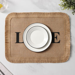 Салфетка сервировочная на стол Доляна «Любовь», 40×30 см, бежевая