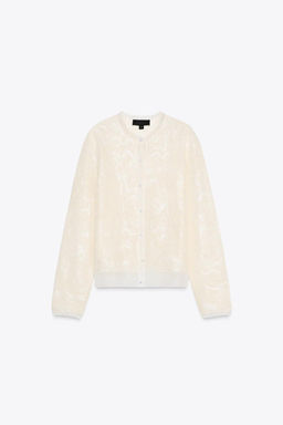 JACQUARD KNIT CARDIGAN - Zara фото 3