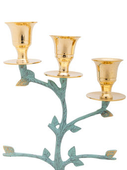 Подсвечник на 3 свечи патина № Коп50196 - Ганг фото 4