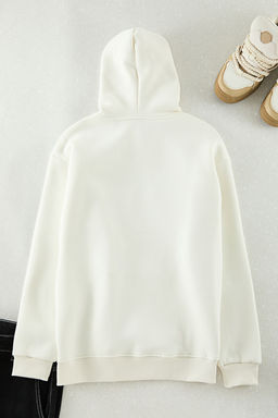 TRENDYOL MAN Antrasit Oversize/Genis Kesim Yaz? Nak?sl? Ici Polar/S?cak Tutan Kapusonlu Sweatshirt TMNAW25SW00180 - Trendyolmilla фото 12