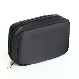 Косметичка - органайзер дорожная женская на молнии, с карманами, чёрная