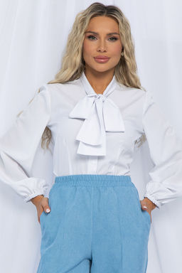 Блуза Венеция (белая) Б13014-14М - Lt collection фото 9