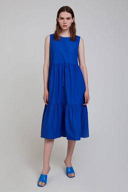 Синее платье-миди - Incity фото 2