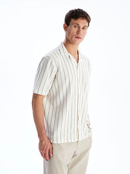 Regular Fit Resort Yaka ?izgili Arm?rl? Erkek G?mlek