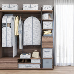 VAL TI-BOX-TS Короб стеллажный с крышкой, малый, 30*25*20 см, TRAVELLING INDIGO, шт