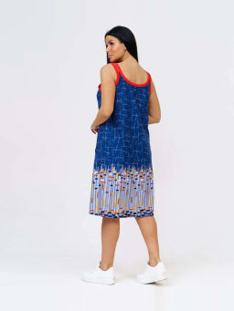 Сарафан женский, цвет синий желтый красный