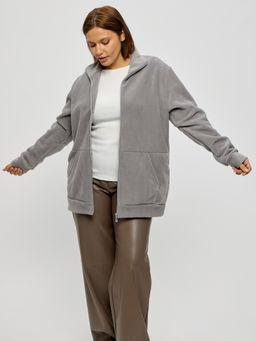 Толстовка женская из флиса Скарлет светло-серый - Амадэль фото 2