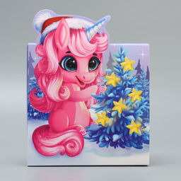 Подарочная коробка новогодняя складная «С Новым годом», 15×15×8 см