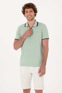 Erkek Slim Fit Ka__k Yaka Su Ye_ili Ti__rt Sepette S_rpriz _ndirim - U.s. polo assn фото 3