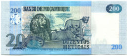 Банкнота 200 метикал 2017 года Мозамбик