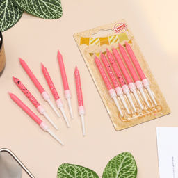 Цена за 2 шт. Свечи для торта Блестящая вечеринка, 6 шт., розовые - Страна карнавалия фото 2