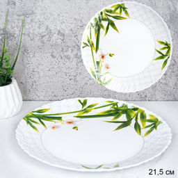 Тарелка 215 мм / LHP-85 (6773) /уп 48/Бамбук с орхидеей