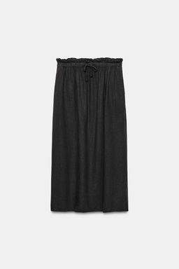 FALDA LARGA CON LINO ZW COLLECTION / Gris antracita - Zara фото 5