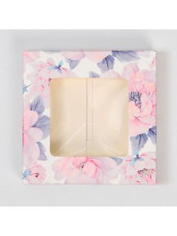 Цена за 5 шт. Коробка для шоколада, кондитерская упаковка, «Цветы», с окном, 10.2×1.4×10.2 см