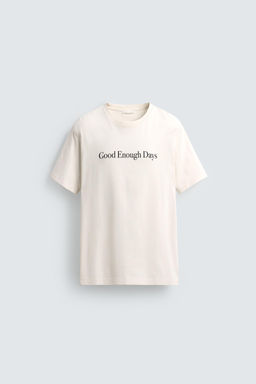 CAMISETA TEXTO ESTAMPADO / Crudo - Zara фото 8
