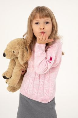 Розовый свитер для девочки Неожиданная скидка в корзине