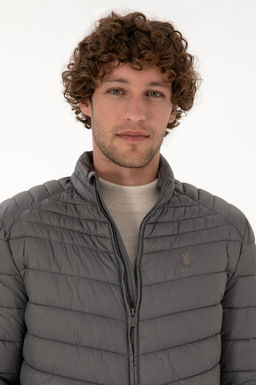 Erkek Gri Mont Sepette S_rpriz _ndirim