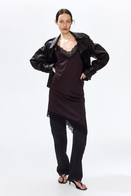 Vestido de tirantes con ribetes de encaje - H&m фото 6