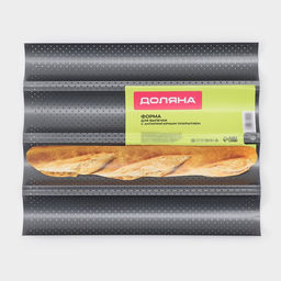Форма для выпечки Доляна Багет, 38?31?2.5 см, перфорированная, антипригарное покрытие фото 7