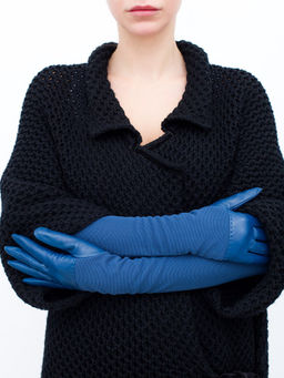 Перчатки женские б/п IS01015 d.blue - Eleganzza фото 3
