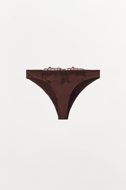 SATIN LACE BRIEFS - Zara фото 14