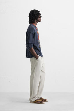 COTTON - LINEN TROUSERS - Zara фото 13