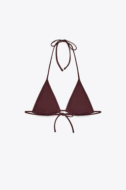 TRIANGLE DIAMANTE BIKINI TOP - Zara фото 7