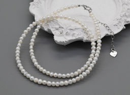 Чокер из жемчуга шарик 4мм, 39см Радуга камня