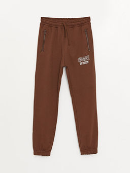 Beli Lastikli Bask?l? Erkek ?ocuk Jogger E?ofman Alt?