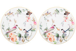 Набор тарелок 2 пр. 26,5*26,5*2 см Певчие птички NEW BONE CHINA