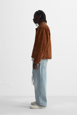 LEATHER JACKET WITH POCKETS - Zara фото 5