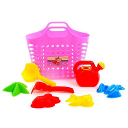 Набор игрушек для песочницы, 8 предметов: сумка-корзина, лейка 0.5 л, совок 16 см грабли, формочки 4 шт.