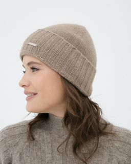 Шапка из кашемира 04247 капучино