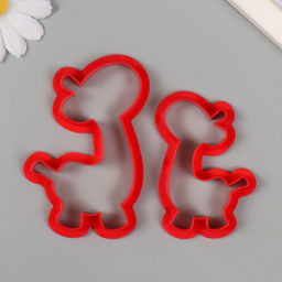 Каттеры для полимерной глины Жирафики набор 2 шт 7,5х4,9 см 9,5х6,3 см