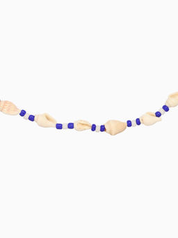 Ожерелье с ракушками «Халия», длина 35 см, синее