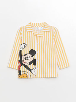 Mickey Mouse Bask?l? Erkek ?ocuk Pijama ?st