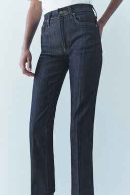 ZW COLLECTION BOOTCUT HIGH-WAIST CROPPED JEANS - Zara фото 2