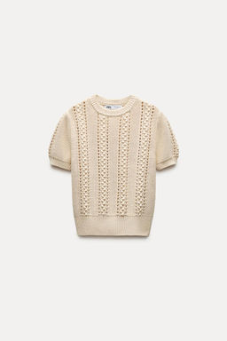 SHORT SLEEVE KNIT SWEATER - Zara фото 3
