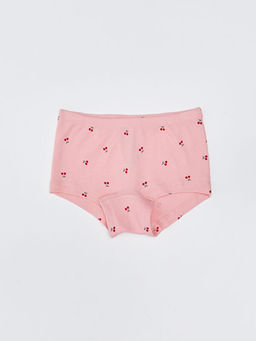 Bask?l? Pamuklu K?z ?ocuk Boxer