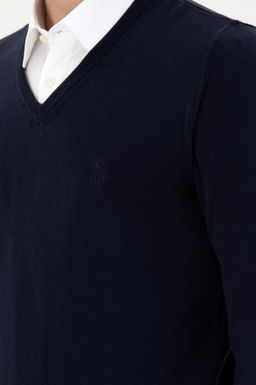 Erkek Lacivert Basic Kazak