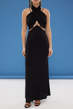 TRENDYOLMILLA Siyah Cut Out/Pencere Detayl? Orme Elbise TPRSS25EL00020  фото 4