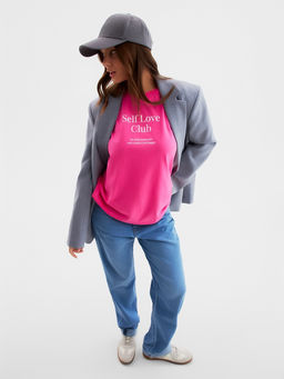 Футболка женская MIST Selflove, розовая, размер L (46-48)