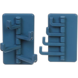 Цена за 10 шт. Крючок настенный многофункциональный на липкой основе "ИДЕЯДОМА", цвет лазурный синий, нагрузка 3кг/9*5,5см (пакет с подвесом)