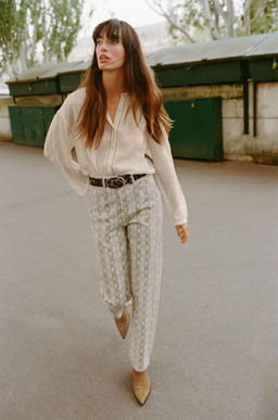 Z1975 HIGH-WAIST STRAIGHT ANIMAL PRINT JEANS