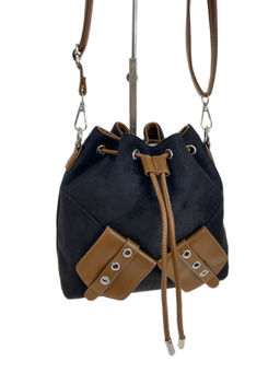 Женская сумка из искусственной замши, цвет черный