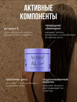 AMBREE Professional для волос маска SOS глубокое питание и восстановление 400мл