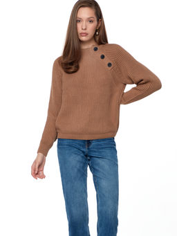 CONTE LDK 219 Джемпер с планкой на пуговицах peanut - Conte elegant фото 2